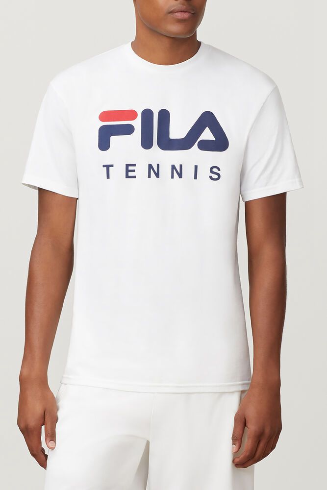 Fila Tričko Panske Tennis Biele - GYJFH9318